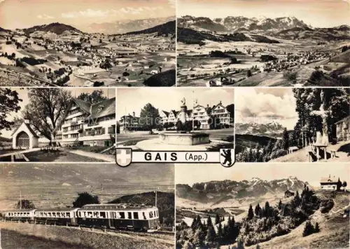 AK / Ansichtskarte Gais Appenzell AR Panorama Alpen Ortsansichten Bergbahn