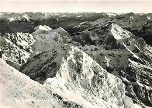 AK / Ansichtskarte Saentis 2504m Appenzell AR Lisengrat und Schafberg Gebirgspanorama Appenzeller Alpen