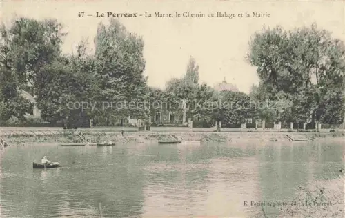 AK / Ansichtskarte Le Perreux-sur-Marne Nogent-sur-Marne 94 Val-de-Marne Le Chemin de Halage et la Mairie