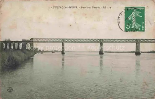 AK / Ansichtskarte Cubzac-les-Ponts BORDEAUX 33 Gironde Pont des Pietons