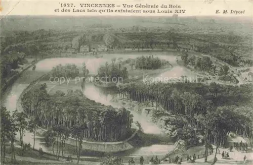 AK / Ansichtskarte VINCENNES  Nogent-sur-Marne 94 Val-de-Marne Vue generale du Bois et des Lacs tels qui'ils existaient sous Louis XIV