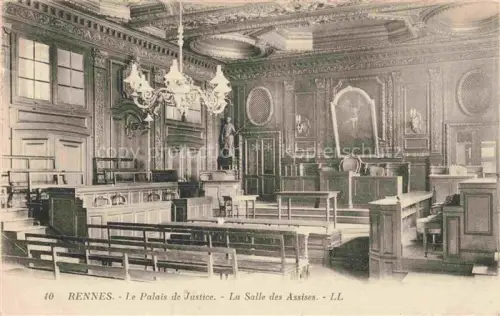 AK / Ansichtskarte RENNES 35 Ille-et-Vilaine Le Palais de Justice La Salle des Assises