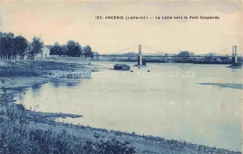 AK / Ansichtskarte ANCENIS 44 Loire-Atlantique La Loire vers le Pont Suspendu