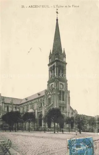 AK / Ansichtskarte ARGENTEUIL 95 Val-d Oise Eglise et la Place