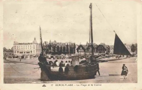 AK / Ansichtskarte BERCK-PLAGE 62 La Plage et le Casino