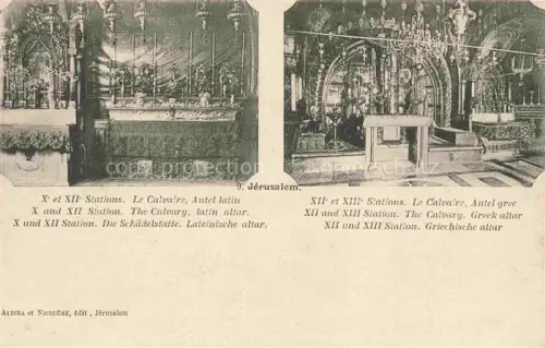 AK / Ansichtskarte Jerusalem  Yerushalayim Israel Stations Le Calvaire Autel latin