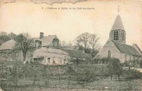 AK / Ansichtskarte La Celle-les-Bordes Rambouillet 78 Yvelines Chateau et Eglise