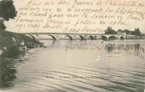 AK / Ansichtskarte Meulan-les-Mureaux Mantes-la-Jolie 78 Yvelines Le Grand Pont vue prise de la Place Juillet