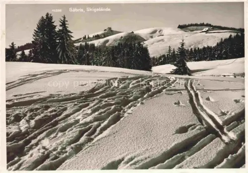 AK / Ansichtskarte Gais Appenzell AR Skigelaende Gaebris Berggasthaus Wintersportplatz Alpen