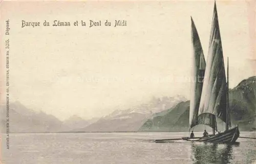 AK / Ansichtskarte Lac Leman Genfersee GE Barque du Leman et la Dent du Midi