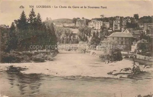 AK / Ansichtskarte LOURDES 65 Hautes-Pyrenees La Chute du Gave et le Nouveau Pont