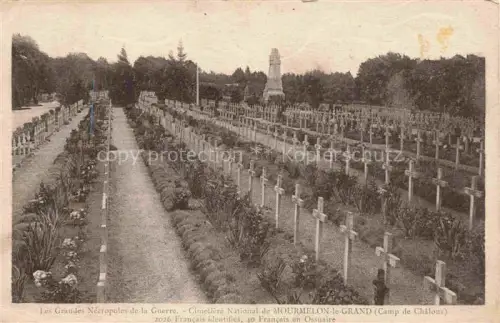 AK / Ansichtskarte Mourmelon-le-Grand Chalons-en-Champagne 51 Marne Les Grandes Necropoles de la Guerre Cimetiere National de Mourmelon le Grand
