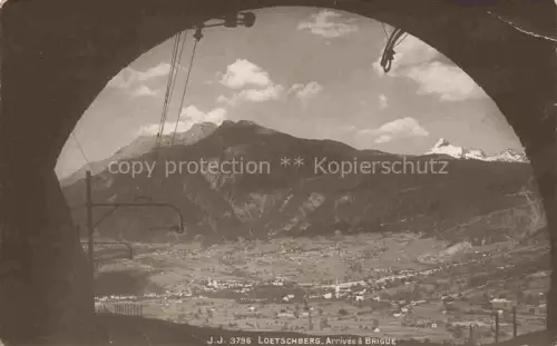 AK / Ansichtskarte Loetschbergbahn Loetschbergbahn BE Arrivee a Brigue