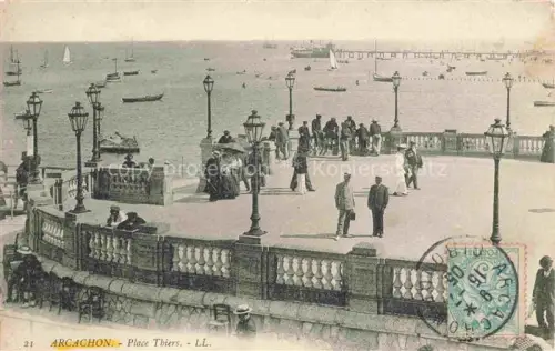 AK / Ansichtskarte ARCACHON 33 Gironde Place Thiers