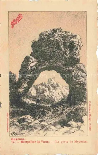 AK / Ansichtskarte Montpellier-le-Vieux Montagne MILLAU 12 Aveyron La porte de Mycenes