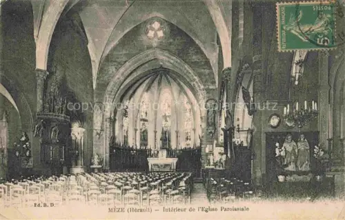 AK / Ansichtskarte Meze MONTPELLIER 34 Herault Interieur de l'Eglise Paroissiale