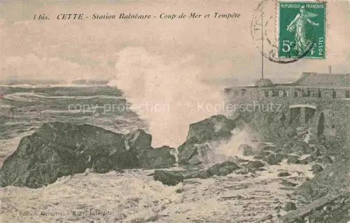 AK / Ansichtskarte Cette SETE 34 Herault Station Balneaire Coup de Mer et Tempete