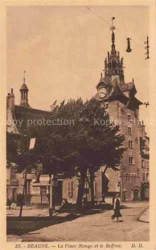 AK / Ansichtskarte BEAUNE 21 Cote-d Or La Place Monge et le Beffroi