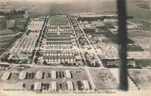 AK / Ansichtskarte Camp-de-Sissonne 02 Aisne Vue generale prise a bord d'aeroplane