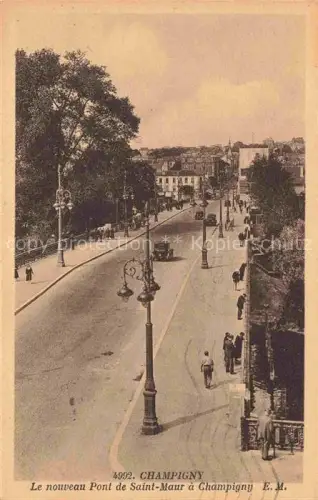 AK / Ansichtskarte CHAMPIGNY  NOGENT-SUR-MARNE 94 Val-de-Marne Le nouveau Pont de Saint Maur a Champigny