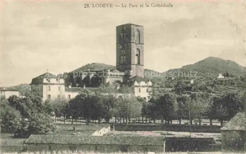 AK / Ansichtskarte LODEVE 34 Herault Le Parc et la Cathedrale