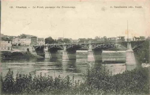 AK / Ansichtskarte Chatou Saint-Germain-en-Laye 78 Yvelines Le Pont passage du Tramway
