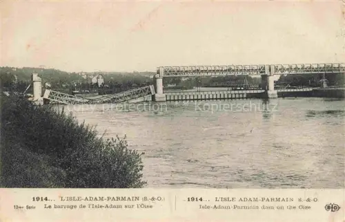 AK / Ansichtskarte Adam-Parmain PONTOISE 95 Val-d Oise Le barrage de l'Isle Adam sur l'Oise