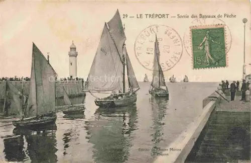 AK / Ansichtskarte LE TREPORT Dieppe 76 Seine-Maritime Sortie des Bateaux de Peche