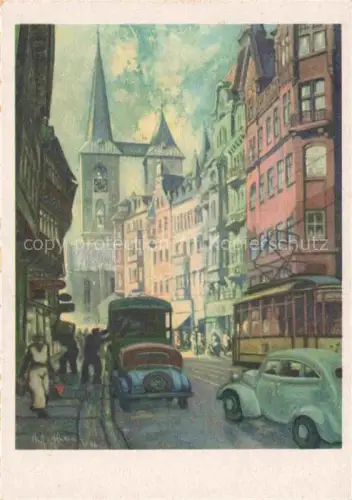 AK / Ansichtskarte EBELING W. Kuenstlerkarte Nr. 11 Alt Halberstadt Breiter Weg