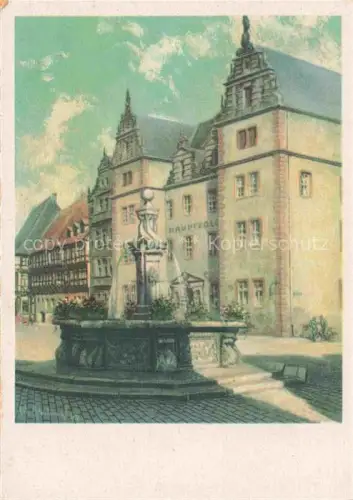 AK / Ansichtskarte EBELING W. Kuenstlerkarte Nr. 9 Alt Halberstadt Am Holzmarkt 