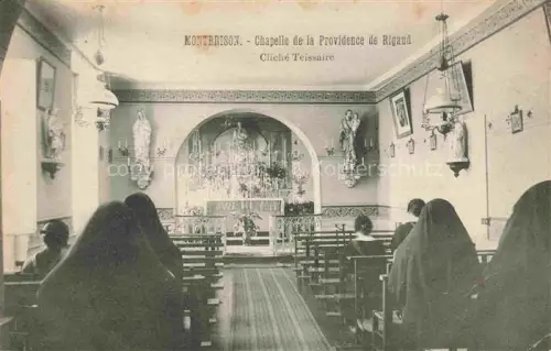 AK / Ansichtskarte MONTBRISON 42 Loire Chapelle-de-la-Providence-de-Rigaud Kapelle Altar Nonnen Kirchenbaenke Heiligenfiguren Innenraum