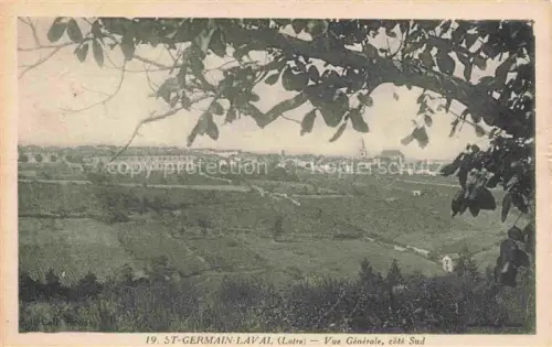 AK / Ansichtskarte St-Germain-Laval 42 Loire Kirchturm Weinberge Felder Dorf Huegel Baeume Suedhang