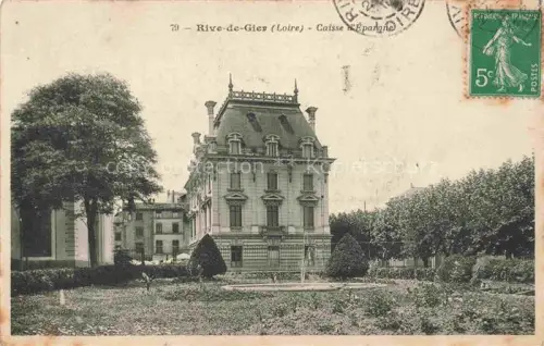 AK / Ansichtskarte Rive-de-Gier Saint-Etienne 42 Loire Caisse-d Epargne Sparkasse Villa Garten Baeume Gruenderzeit