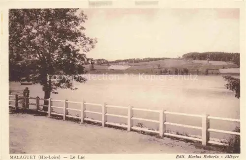 AK / Ansichtskarte Lac de Malaguet Monlet LE PUY 43 Haute-Loire Le-Lac See Zaun Baum Wiesen Huegel Uferpromenade