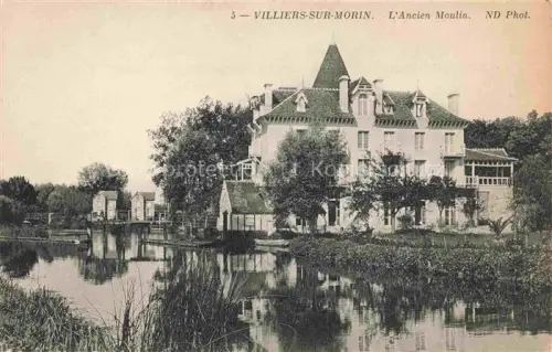 AK / Ansichtskarte Villiers-sur-Morin MEAUX 77 Seine-et-Marne L Ancien-Moulin Muehle Fluss Teich Spiegelung Turm Herrenhaus Baeume