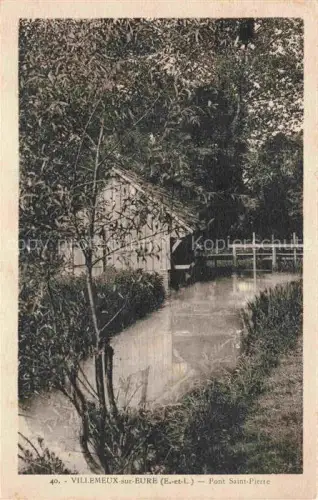 AK / Ansichtskarte Villemeux-sur-Eure DREUX 28 Eure-et-Loir Pont-Saint-Pierre Eure Bruecke ueberdachte-Bruecke Baeume Weiden Fluss