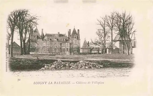 AK / Ansichtskarte Loigny-la-Bataille Chateaudun 28 Eure-et-Loir Château-de-Villepion Schloss Tuerme Baeume Herrenhaus Feldweg
