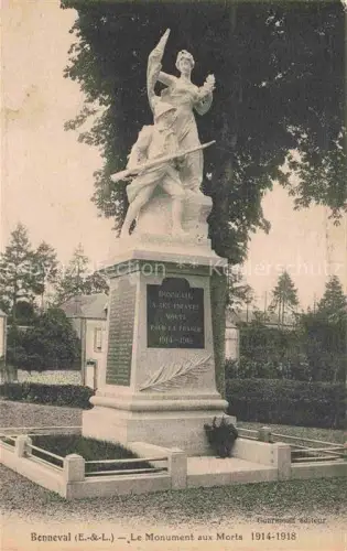 AK / Ansichtskarte Bonneval Chateaudun 28 Eure-et-Loir Monument-aux-Morts Kriegerdenkmal Soldat Allegorie Marianne 1914-1918 Baeume Park
