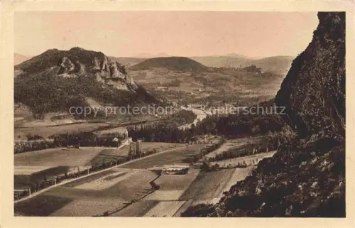 AK / Ansichtskarte Vals-pres-le-Puy Vallée-de-la-Loire Fluss Berge Felder Wald Huegel Felsen Panorama