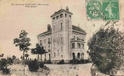 AK / Ansichtskarte Arvant Bournoncle-Saint-Pierre BROIUDE 43 Haute-Loire Villa-Mézire Villa Turm Park Baeume Herrenhaus Fassade Garten