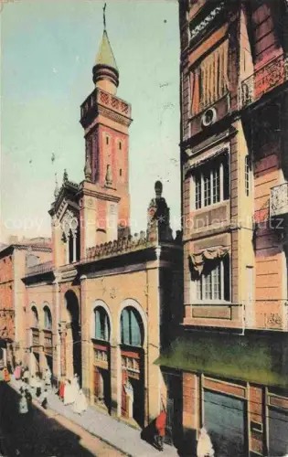 AK / Ansichtskarte CONSTANTINE Algerie Mosquée Minarett Zouaven Orientalisch Stadtstrasse Passanten Boegen Backsteinbau