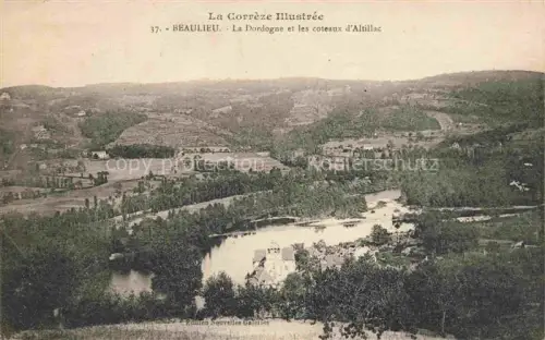 AK / Ansichtskarte Beaulieu-sur-Dordogne Brive-la-Gaillarde 19 Correze Dordogne Coteaux-d Altillac Fluss Huegel Felder Waelder Dorf