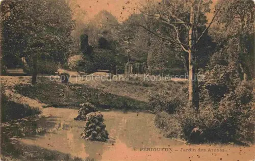 AK / Ansichtskarte PERIGUEUX 24 Dordogne Jardin-des-Arènes Teich Ruinen Baeume Park