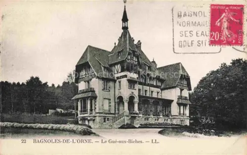 AK / Ansichtskarte Bagnoles-de-l Orne 61 Gué-aux-Biches Villa Fachwerkbau Park Baeume normannische-Architektur Turm