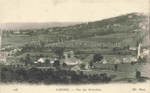 AK / Ansichtskarte LANGRES 52 Haute-Marne Vue-sur-Brevoines Dorf Felder Haeuser Baeume Huegel Panorama Landschaft