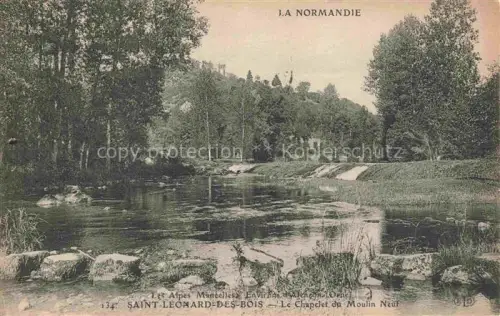 AK / Ansichtskarte St-Leonard-des-Bois Mamers 72 Sarthe Chapelet-du-Moulin-Neuf Fluss Wehr Baeume Wald Alpes-Mancelles Bachlandschaft