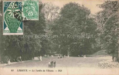 AK / Ansichtskarte LISIEUX 14 Calvados Jardin-de-l Etoile Park Baeume Spaziergaenger Allee Rasen Kastanien