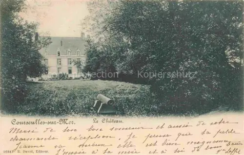 AK / Ansichtskarte Courseulles-sur-Mer CAEN 14 Calvados Le-Château Schloss Park Baeume Kanone Wiese Herrensitz