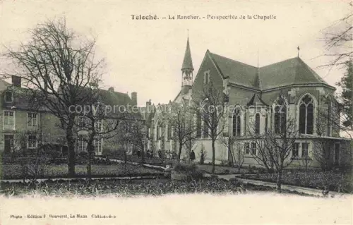 AK / Ansichtskarte Teloche LE MANS 72 Sarthe Le-Rancher Chapelle Garten Baeume gotische-Fenster Klostergebaeude