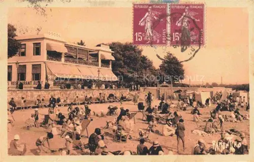 AK / Ansichtskarte LA ROCHELLE 17 Charente-Maritime Plage Badegaeste Restaurant Strandkorb Baeume Strandleben Cafe-Restaurant Boulevard-J.-Jaurès